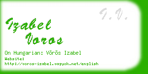 izabel voros business card